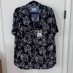 Chubbies Black and White Floral Button Down Shirt
